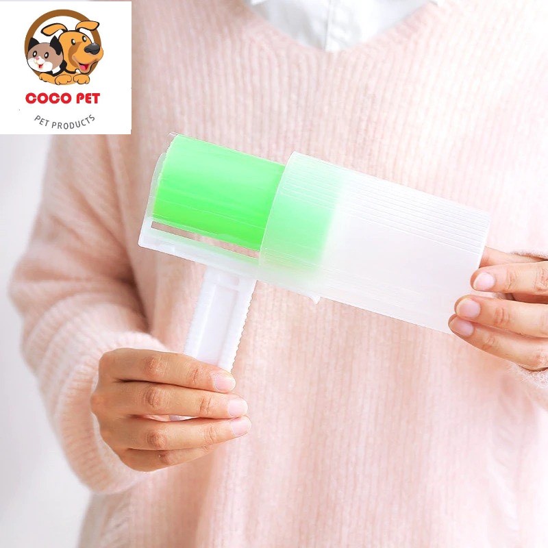 Cây Lăn Lông Silicon Dạng Gel, Lăn Lông Chó Mèo Bụi Bẩn Trên Quần Áo, Sofa Có Thể Tái Sử Dụng Nhiều Lần