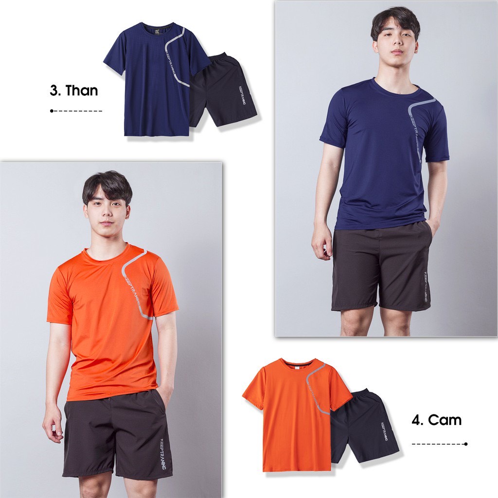 Bộ Quần Áo Thể Thao Nam Thun Lạnh MEN WEAR 68 Cao Cấp 5 Màu Vải Mềm Cực Mát