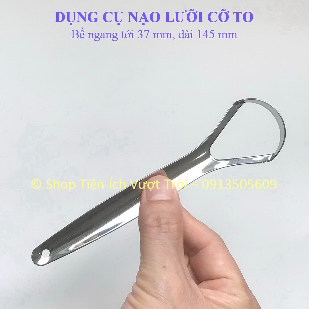 Dụng cụ vệ sinh lưỡi bằng Inox, làm sạch khoang miệng, nạo rêu lưỡi, rơ lưỡi, hết hơi thở hôi, nóng-Tiện Ích Vượt Trội