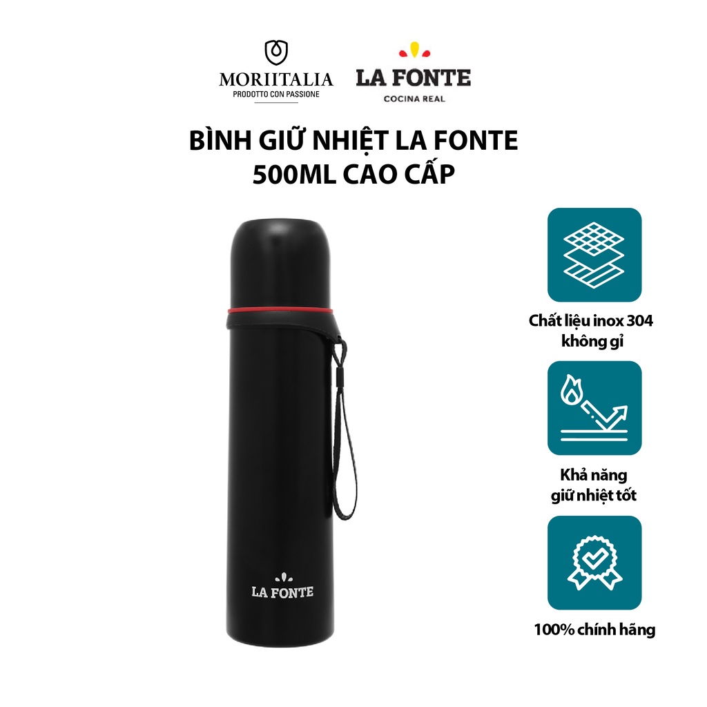 Bình giữ nhiệt La Fonte 500ml cao cấp Moriitalia 180695