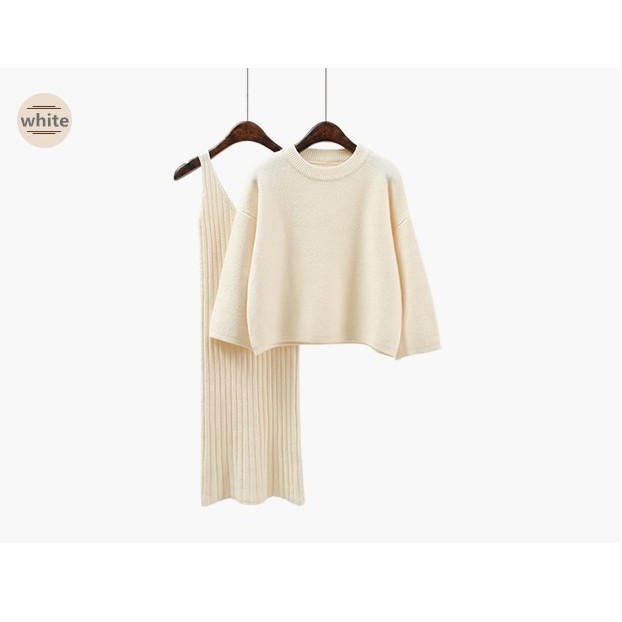 Set 2 chi tiết đầm len cao cấp