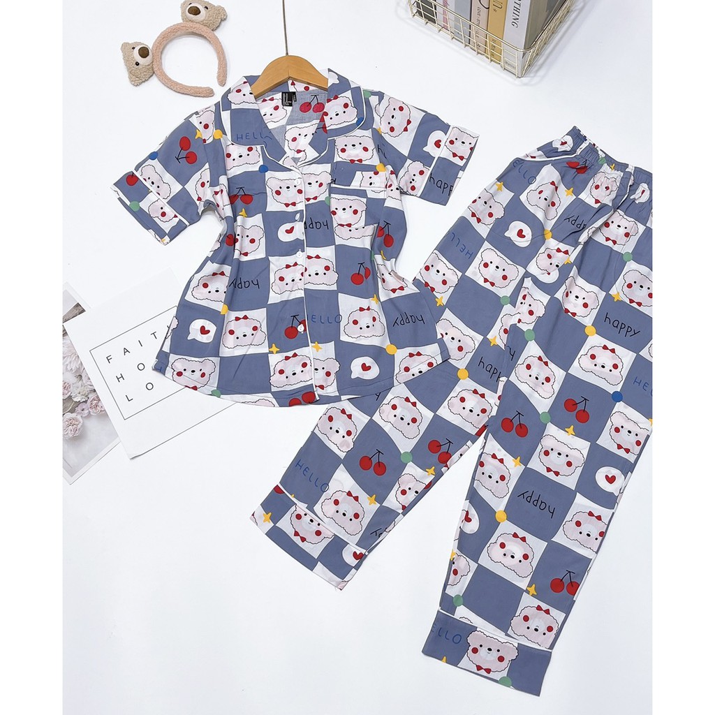 Bộ Pijama Tay Ngắn Quần Dài chất tole lanh VNXK