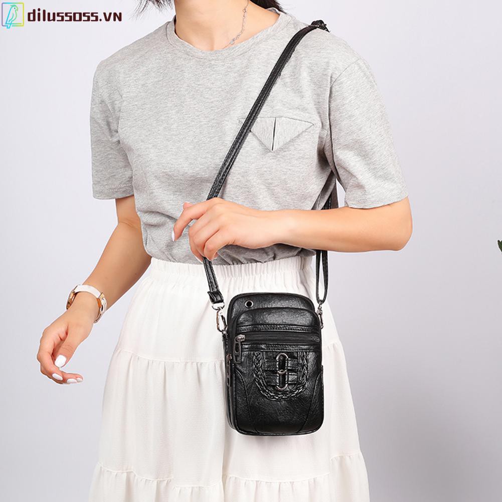 Túi Đeo Chéo Da Pu Nhiều Ngăn Thời Trang Cho Nữ