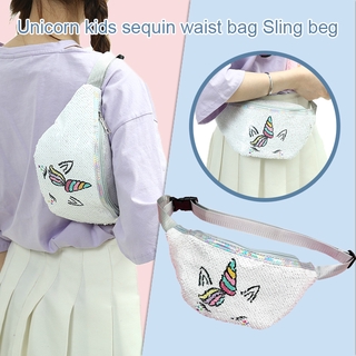 Túi đeo chéo đính kim sa hình kỳ lân cho bé gái
