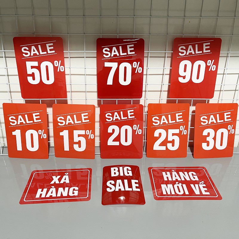 Bảng sale, biển giảm giá, hàng mới về - kẹp bảng giá