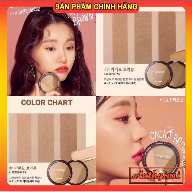 Phấn Tạo Khối Hiệu Ứng Tự Nhiên PERIPERA Ink V Shading tạo hiệu ứng thon gọn khuôn mặt