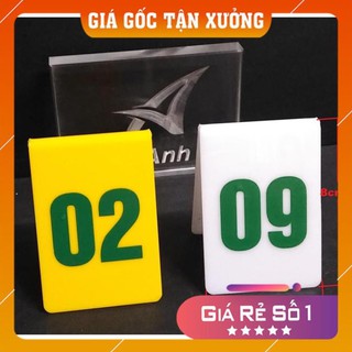 Combo 10 Thẻ số mica, Mica đánh số bàn, Thẻ số thứ tự để bàn.