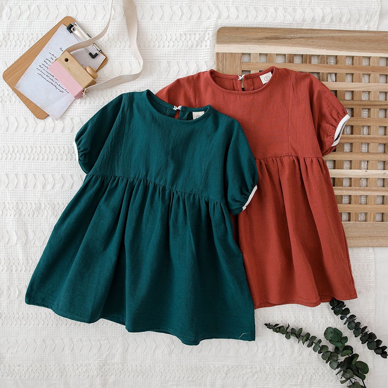 VT3 Size90-130 (9-25kg) Váy Đầm bé gái (Đầm vintage) Thời trang trẻ Em hàng quảng châu