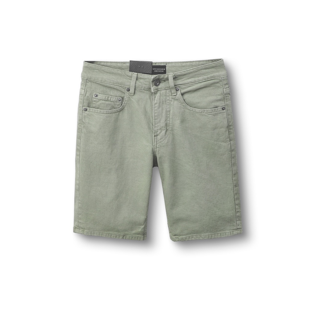 Quần short bò jean nam HEBOZ Color 5M nhiều màu trơn basic chất denim cao cấp co giãn nhẹ chuẩn form slim fit - 00000976