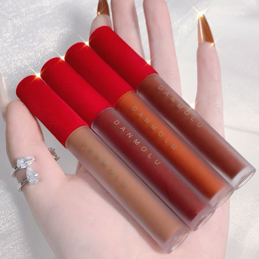 Son Kem Lì DANMOLU Fluffy Lip Glaze - Son Kem Siêu Xinh Chất Mềm Và Mịn 4 set | WebRaoVat - webraovat.net.vn