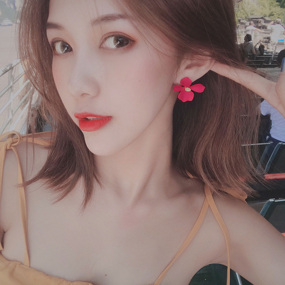 Khuyên Tai Hình Cánh Hoa Phong Cách Hàn Quốc