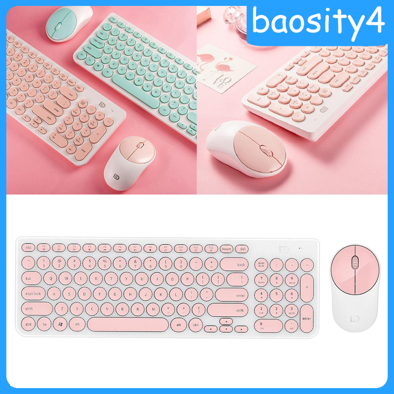 Combo Bàn Phím + Chuột Không Dây 2.4g Màu Xanh Lá Retro | BigBuy360 - bigbuy360.vn