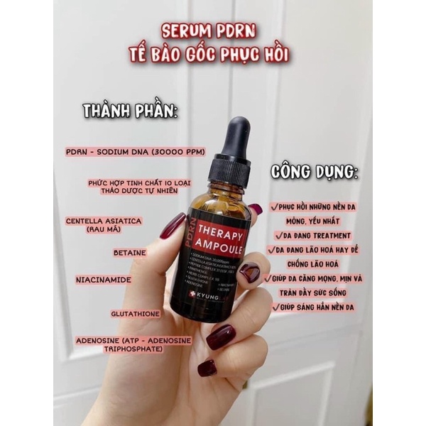 Serum tế bào gốc siêu phục hồi, chống lão hóa da KyungLab PDRN Therapy Ampoule 30ml