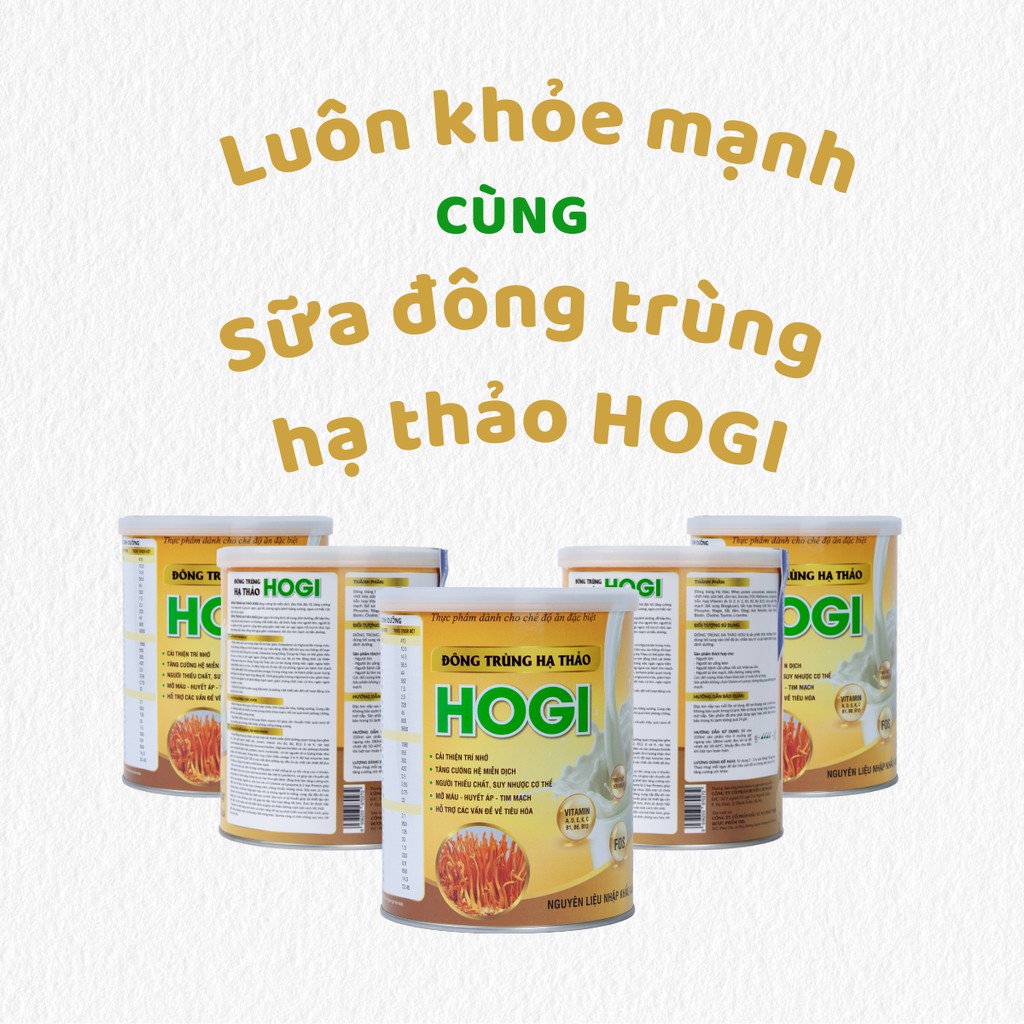 Sữa đông trùng hạ thảo Hogi 400g tăng sức đề kháng, bổ sung dinh dưỡng SB02