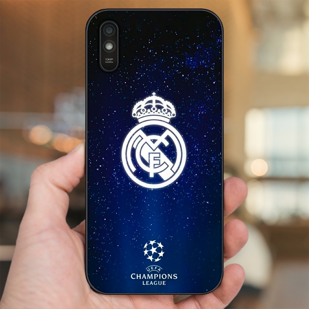 Ốp lưng Xiaomi Redmi 9A viền đen in hình Real Madrid