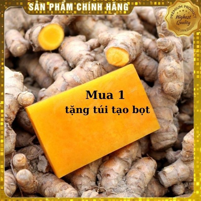 {Cam kết an toàn 100% }Xà Bông Nghệ Mật Ong - Xà Phòng Mướp Đắng Tràm Trà Ngừa Mụn Thiên Nhiên - giúp trắng sáng da