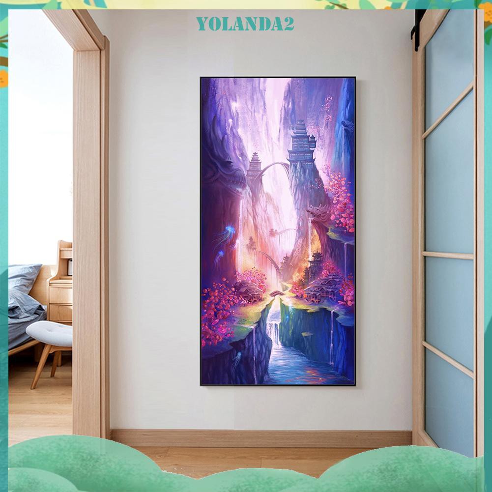 Bộ Dụng Cụ Làm Tranh Đính Đá Cảnh Núi Diy Trang Trí Nội Thất