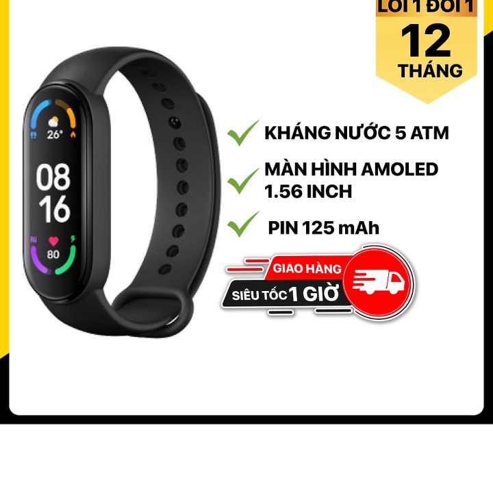 Vòng Đeo Tay Thông Minh Xiaomi Mi Band 6 - Hàng Chính Hãng