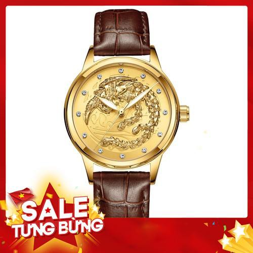 Đồng Hồ Nữ FNGEEN Dây Da Cao Cấp Mặt Hình Phượng Hoàng Sang Chảnh - Hàng nhập khẩu