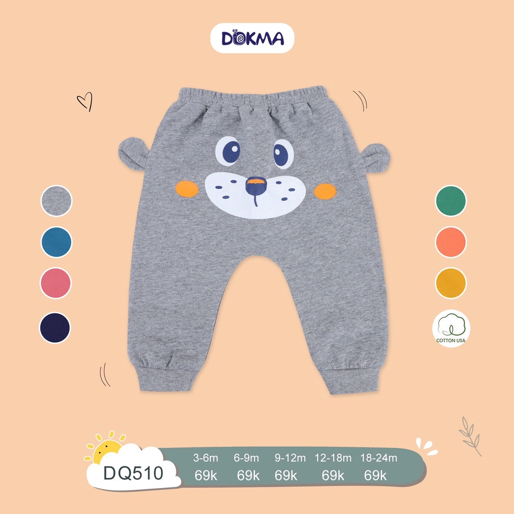 Quần dài bo ống bé trai Dokma DQ510 (Sz 3-24m)