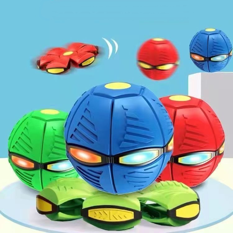 Đồ chơi đĩa bay UFO biến hình quả bóng ma thuật có đèn LED phát sáng cho bé phát triển kỹ năng vận động