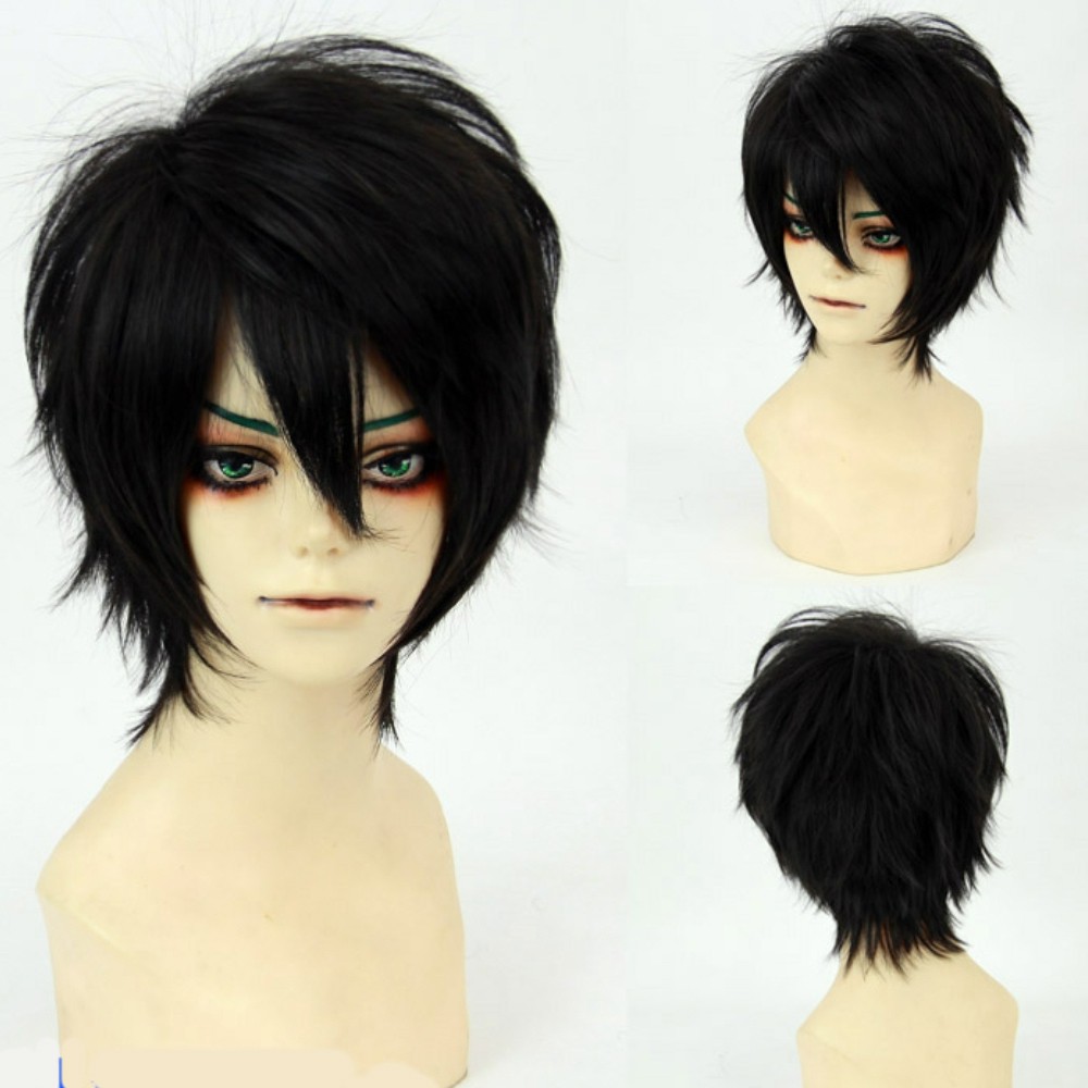 [Sẵn] Wig/tóc giả cơ bản nam xù màu xanh,đỏ,tím,vàng,đen,trắng,xám,nâu,cam,hồng [Miu Cosplay]