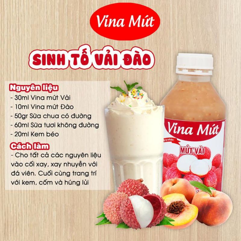 Sinh tố Vina Mứt - Mứt Sinh tố Trái cây Vina chai 1 Lít