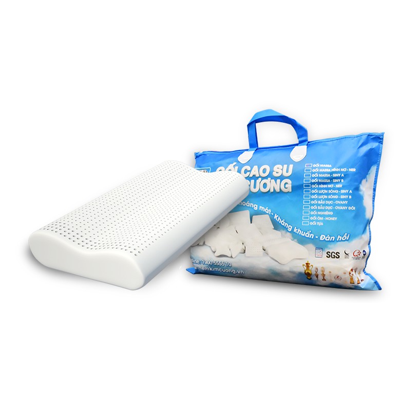 Gối cao su lượn sóng Kim Cương 39*59 cm