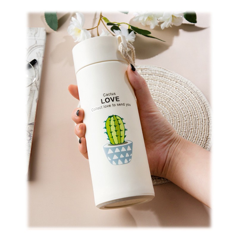 [CHỐNG VỠ] Bình Đựng Nước Giữ Nhiệt Thuỷ Tinh Nhỏ Xinh Vỏ Chống Vỡ | BigBuy360 - bigbuy360.vn