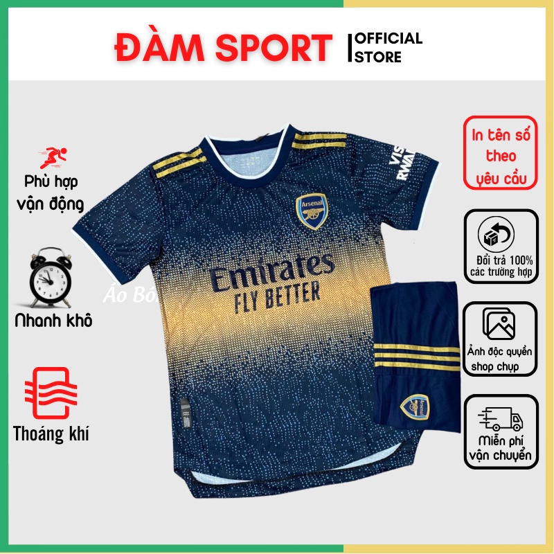 Áo Đá Bóng ARSENALĐen Viền Đỏ mùa 2021 - Áo Bóng Đá bản PLAYER hàng Thái