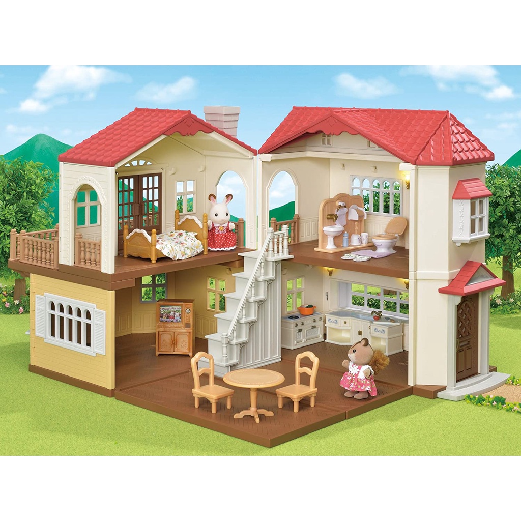 Đồ Chơi Sylvanian Families Bộ Nội Thất Cho Ngôi Nhà Mái Ngói Đỏ Red Roof House Furniture Room Set