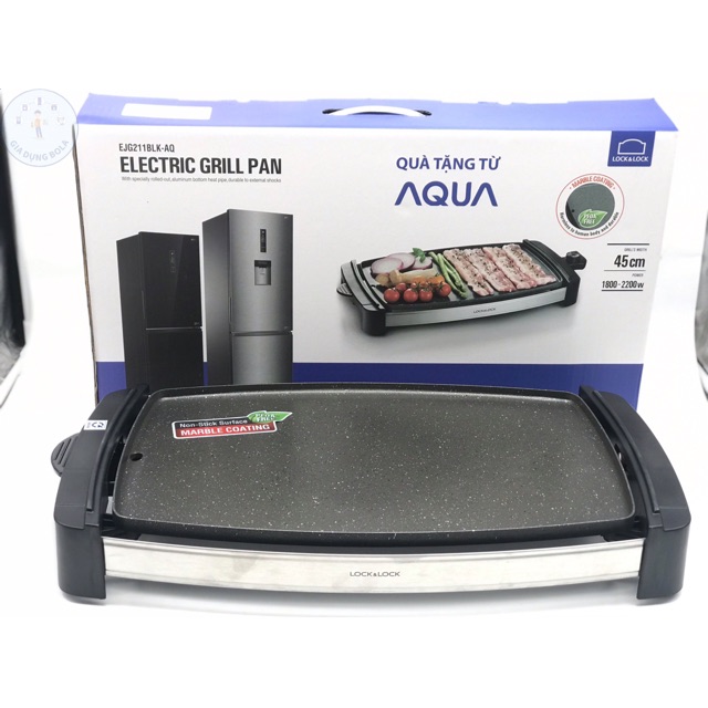 Vỉ Nướng Điện Lock&Lock EJG211BLK - Quà Tặng Từ AQUA ***