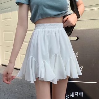 Chân váy xếp li xoè cách điệu sẵn trắng size S
