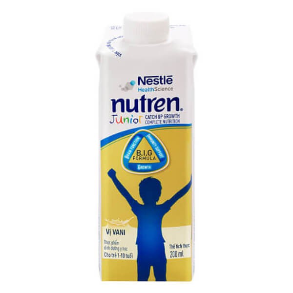 [Tặng balo con voi xanh] Sữa Dinh Dưỡng NUTREN JUNIOR - Hộp Pha Sẵn Tiện Lợi - 2 Thùng 24 Hộp - 200ml/hộp