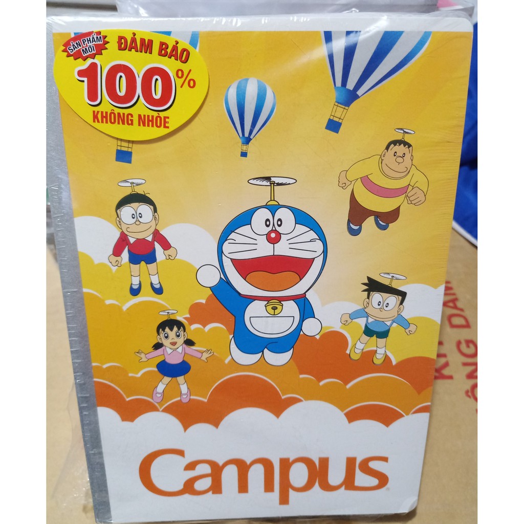 Vở 4 ô ly Campus Doraemon Sky 80 trang