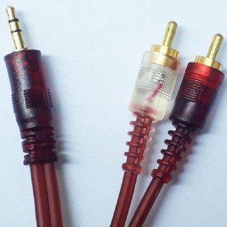 Dây jack cáp AV kết nối tín hiệu âm thanh đầu 3ly ra 2 đầu bông sen  dài 1.5m