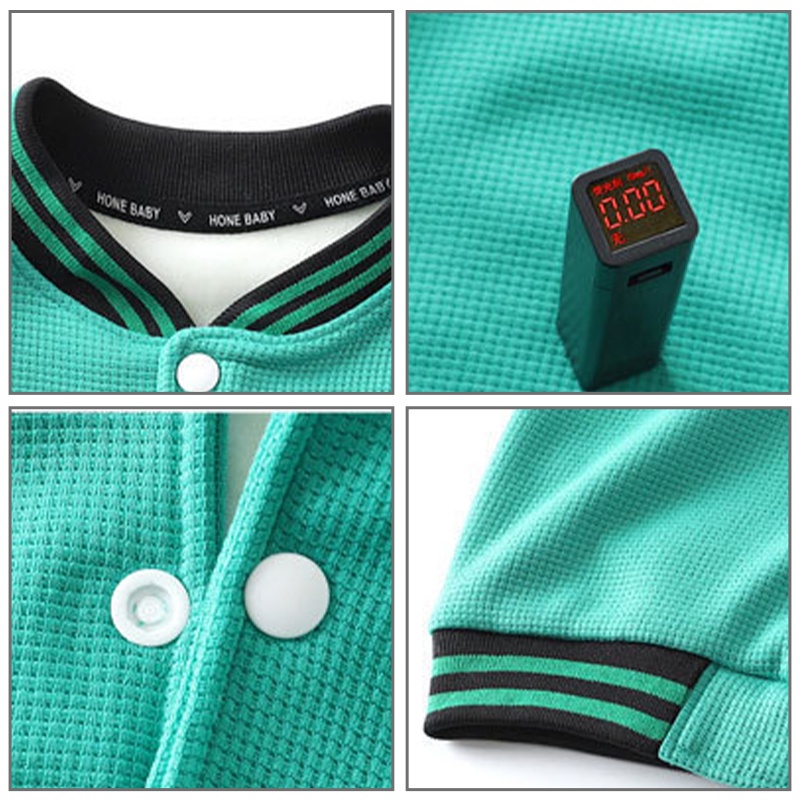 Áo khoác bóng chày thể thao AMILA lót lông cừu thời trang dành cho trẻ em