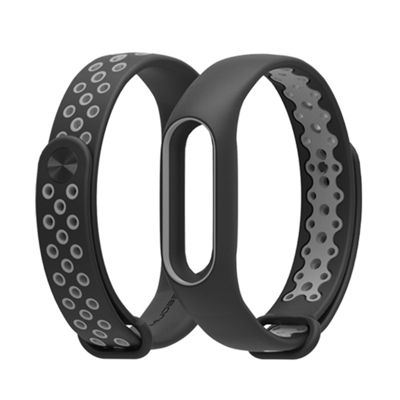 Dây đeo thay thế chất liệu silicon màu trơn cho Xiaomi Mi Band 2