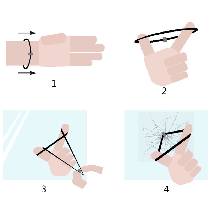 Set 10 Chuỗi Hạt Đeo Tay Thoát Hiểm Bằng Vonfram Cacbua Cho Xe Hơi DIY