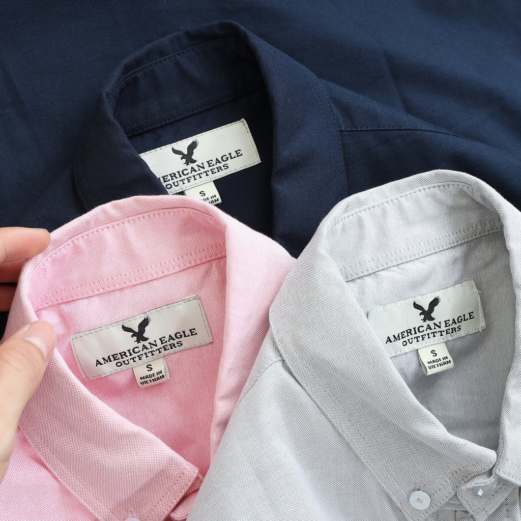 Áo sơ mi nam dài tay Cao Cấp American Eagle MÀU HỒNG vải Oxford Đứng Form - Lịch Lãm Hoàng Tử