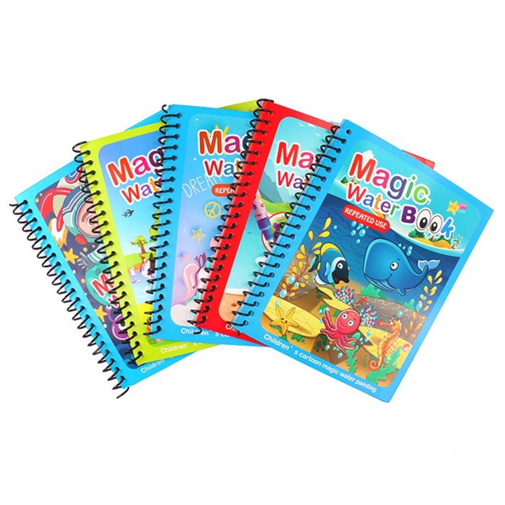 Tranh Tô Màu Nước Ma Thuật, Tranh Tập Tô Thần Kỳ, Magic Water Book Cho Bé Giá Tốt Với Nhiều Chủ Đề