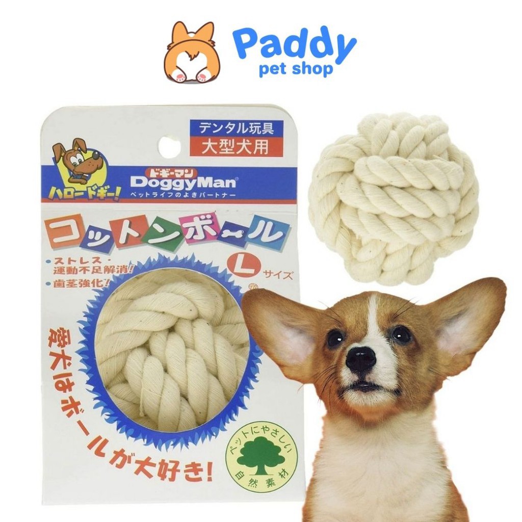 gg1 Banh cotton nhai gặm sạch răng cho chó DoggyMan