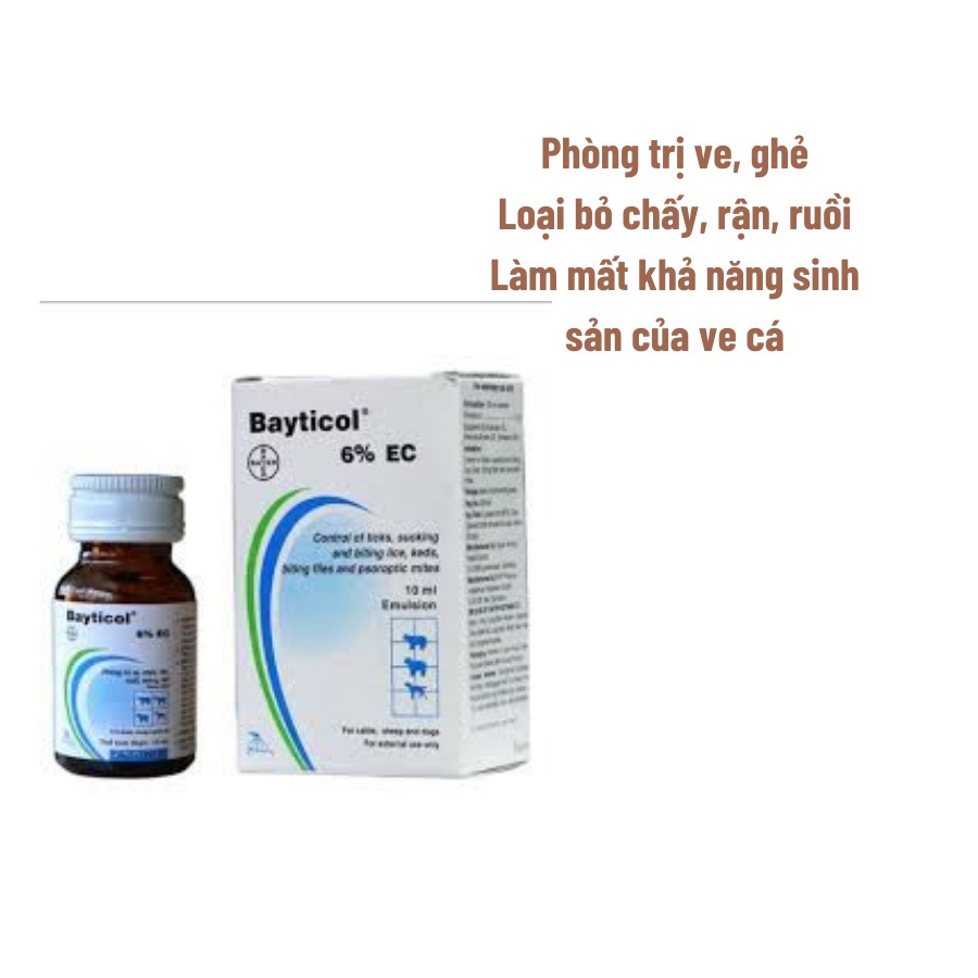 Thuốc xịt ve, rận cho chó và làm sạch môi trường Bayticol