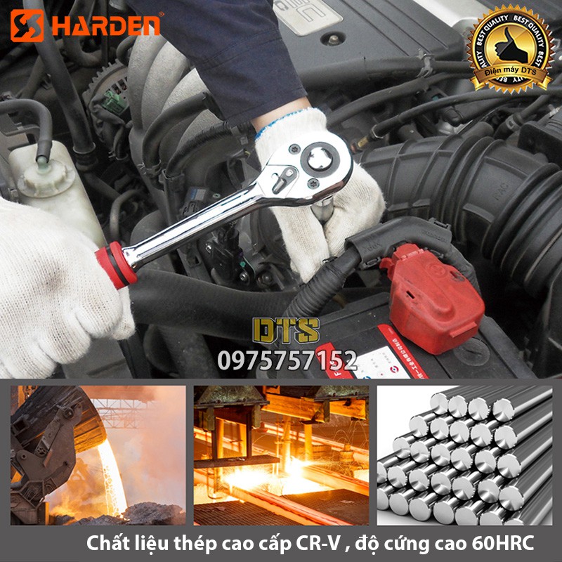 Đầu khẩu ngắn 1/2 Inch cao cấp HARDEN, thép Nhật CR-V độ cứng 60HRC, đầu tuýp 1/2 lẻ đủ size 8-32mm, vặn bulong, ốc vít