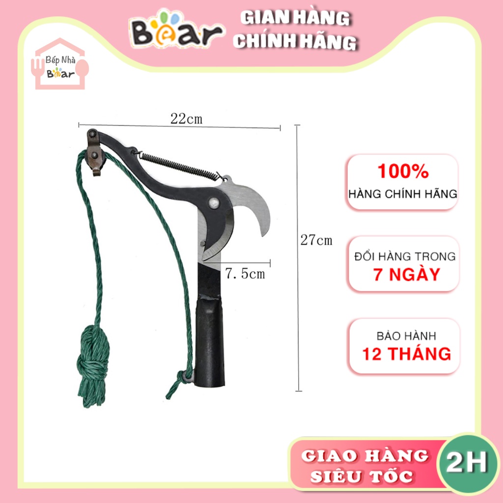 Đầu kéo cắt cành tỉa cành hái quả trên cao 5m cộng lực dây giật Nhật Bản SK5 màu đen Bếp Nhà Bear