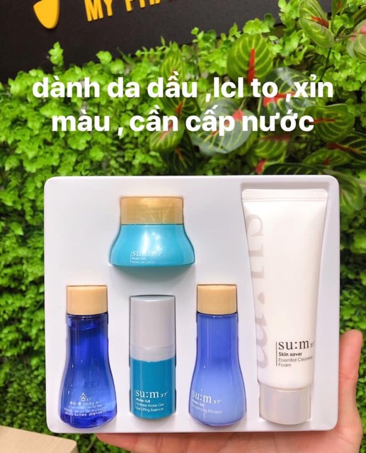 [CHAI 50ML] Set sum xanh Nước hoa hồng và sữa dưỡng SUM xanh Water full cao cấp