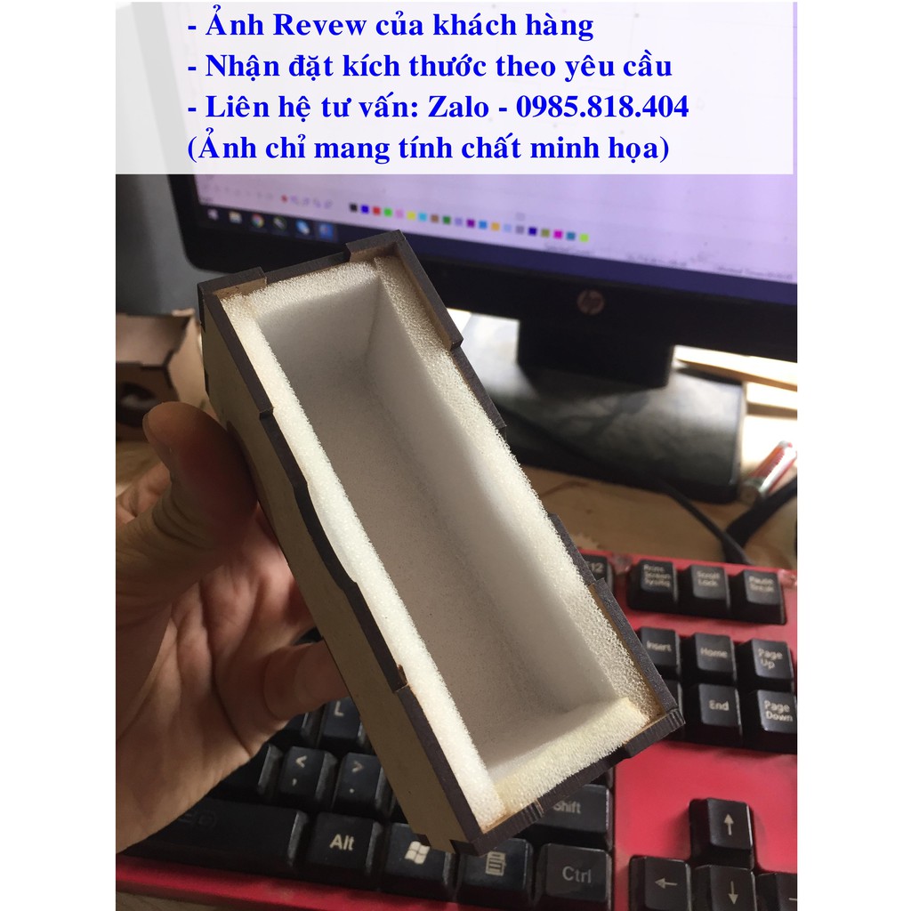 Hộp đựng tinh dầu - hộp gỗ - thiết kế theo yêu cầu