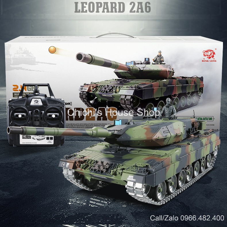 Đồ chơi xe tăng cao cấp Henglong Leopard 2A6 phiên bản mới 7.0