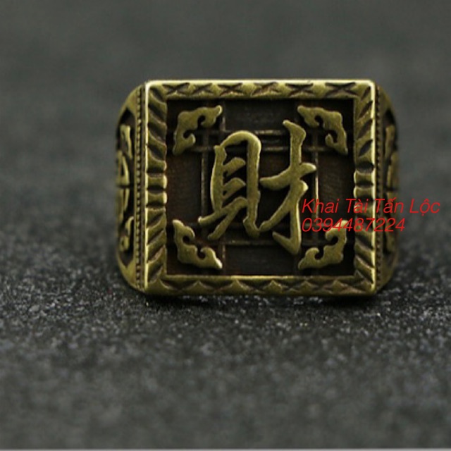 Nhẫn nam tài Lộc bằng đồng có hộp đựng