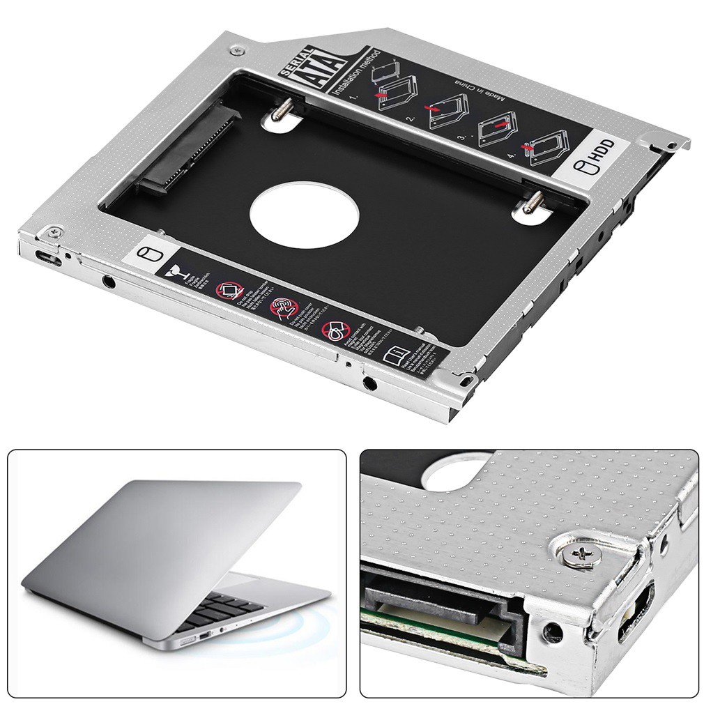Thiết bị lắp ổ cứng 2nd 9.5mm SATA HDD SSD Hard Drive Cadd | BigBuy360 - bigbuy360.vn
